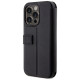 BMW Case BMW BMBKP14L22RVSK iPhone 14 Pro 6.1" black/black bookcase Leather Stamp Blue Lines