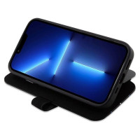 BMW Case BMW BMBKP14L22RVSK iPhone 14 Pro 6.1" black/black bookcase Leather Stamp Blue Lines