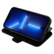 BMW Case BMW BMBKP14L22RVSK iPhone 14 Pro 6.1" black/black bookcase Leather Stamp Blue Lines