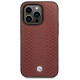 BMW Case BMW BMHMP14X22RFGR iPhone 14 Pro Max 6.7" Burgundy/burgundy Leather Diamond Pattern MagSafe