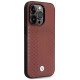 BMW Case BMW BMHMP14X22RFGR iPhone 14 Pro Max 6.7" Burgundy/burgundy Leather Diamond Pattern MagSafe