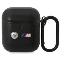 BMW BMA222PVTK AirPods 1/2 cover black/black Leather Curved Line