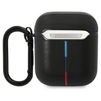 BMW BMA222PVTK AirPods 1/2 cover black/black Leather Curved Line