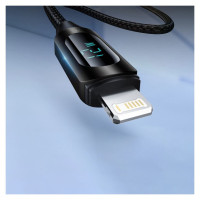 Wozinsky USB-A Cable - Lightning Wozinsky WUALC2 with LED Display 2.4A 2m - Black