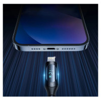 Wozinsky USB-A Cable - Lightning Wozinsky WUALC2 with LED Display 2.4A 2m - Black