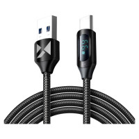 Wozinsky WUACC2 USB A - USB C Cable with Display 66W 6A 2m - Black