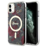 Guess GUHMN61HCFWSA iPhone 11 / Xr 6.1" green/khaki hardcase Flower MagSafe