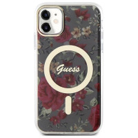 Guess GUHMN61HCFWSA iPhone 11 / Xr 6.1" green/khaki hardcase Flower MagSafe