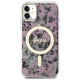 Guess GUHMN61HCFWSP iPhone 11 / Xr 6.1" pink/pink hardcase Flower MagSafe