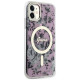 Guess GUHMN61HCFWSP iPhone 11 / Xr 6.1" pink/pink hardcase Flower MagSafe