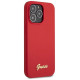 Guess GUHCP13XLSLMGRE iPhone 13 Pro Max 6.7" red/burgundy hard case Silicone Vintage Gold Logo