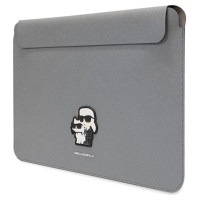 Karl Lagerfeld Saffiano Karl&Choupette case for a 14" laptop - silver