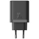 Joyroom JR-TCF10 fast charger 2x USB-C USB-A 32W - black