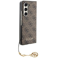 Guess GUHCZFD5GF4GBR F946 Z Fold5 brown/brown hardcase 4G Charms Collection