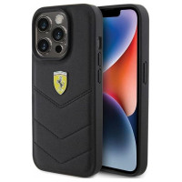 Ferrari Quilted Metal Logo case for iPhone 15 Pro - black