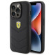 Ferrari Quilted Metal Logo case for iPhone 15 Pro - black