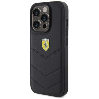 Ferrari Quilted Metal Logo case for iPhone 15 Pro - black