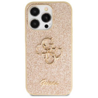 Guess GUHCP14LHG4SGD case for iPhone 14 Pro - gold Glitter Script Big 4G