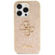 Guess GUHCP14LHG4SGD case for iPhone 14 Pro - gold Glitter Script Big 4G