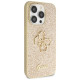 Guess GUHCP14LHG4SGD case for iPhone 14 Pro - gold Glitter Script Big 4G