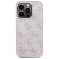 Guess 4G Metal Gold Logo case for iPhone 15 Pro - pink