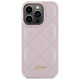 Guess Quilted Metal Logo case for iPhone 15 Pro Max - pink