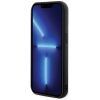 Karl Lagerfeld 3D Rubber Glitter Logo iPhone 15 Pro Case - Black