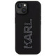 Karl Lagerfeld 3D Rubber Glitter Logo case for iPhone 15 - black