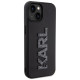 Karl Lagerfeld 3D Rubber Glitter Logo case for iPhone 15 - black
