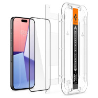 Spigen Glas.tR EZ Fit FC Tempered Glass for iPhone 15 Pro Max - Black