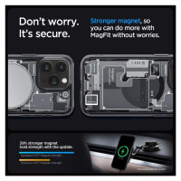 Spigen Ultra Hybrid Mag Case with MagSafe for iPhone 15 Pro - Dark Gray (Zero One Pattern)