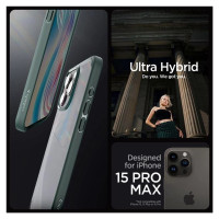 Spigen Ultra Hybrid iPhone 15 Pro Max Case - Dark Green