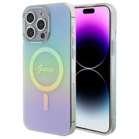 Guess GUHMP15XHITSQ iPhone 15 Pro Max turquoise/turquoise hardcase IML Iridescent MagSafe