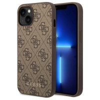 Guess GUHCP15MG4GFBR iPhone 15 Plus 6.7" brown/brown hard case 4G Metal Gold Logo