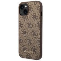 Guess GUHCP15MG4GFBR iPhone 15 Plus 6.7" brown/brown hard case 4G Metal Gold Logo