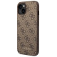 Guess GUHCP15MG4GFBR iPhone 15 Plus 6.7" brown/brown hard case 4G Metal Gold Logo