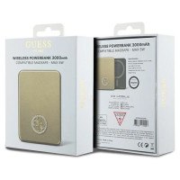 Guess MagSafe 4G Strassed Metal Logo induction power bank 5W 3000mAh - gold