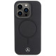 Mercedes Smooth Leather MagSafe case for iPhone 15 Pro - black