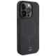 Mercedes Smooth Leather MagSafe case for iPhone 15 Pro - black