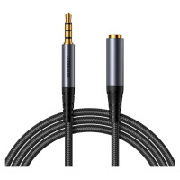 Joyroom stereo audio cable AUX 3.5 mm mini jack (male) - mini jack (female) 1.2 m black (SY-A09)