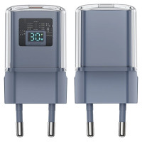 Acefast A53 PD 30W GaN USB-C charger with display - gray