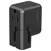 Choetech PD6038 USB-C USB-A PD 20W Travel Charger USA EU UK AU - Black