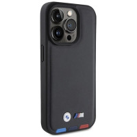BMW BMHCP15L22PTDK iPhone 15 Pro 6.1" black/black Leather Stamp Tricolor