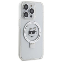 Karl Lagerfeld KLHMP15LHMRSCHH iPhone 15 Pro 6.1" white/white hardcase Ring Stand Choupette Head MagSafe