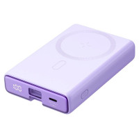 Joyroom Powerbank Joyroom JR-PBM01 magnetic 10000mAh 20W with stand + Lightning cable - USB-C - purple