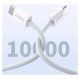 Dudao L6C USB-C - USB-C PD cable 30W 1m - light blue