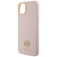 Guess Silicone Logo Strass 4G case for iPhone 15 - light pink