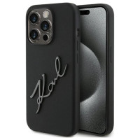 Karl Lagerfeld Silicone Karl Script case for iPhone 15 Pro - black