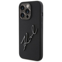 Karl Lagerfeld Silicone Karl Script case for iPhone 15 Pro - black