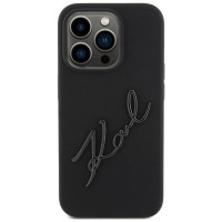 Karl Lagerfeld Silicone Karl Script case for iPhone 15 Pro - black